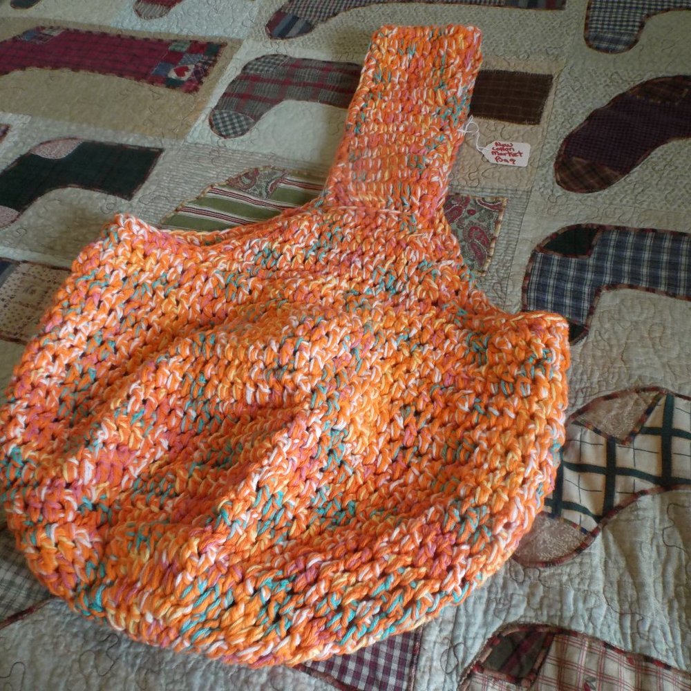 Hand Made Crochet Cotton Bag